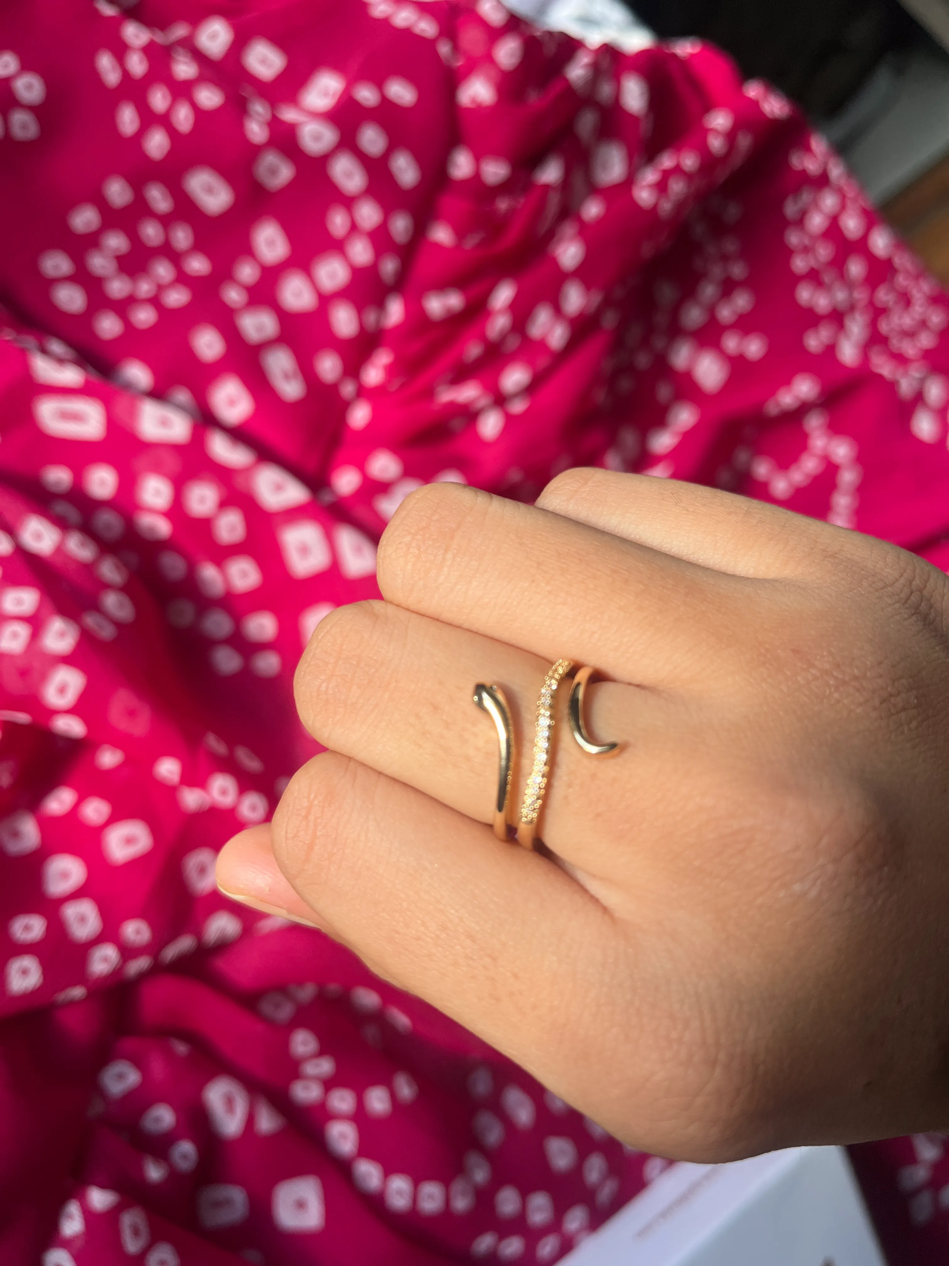 Elegant Snake Wrap Adjustable Ring